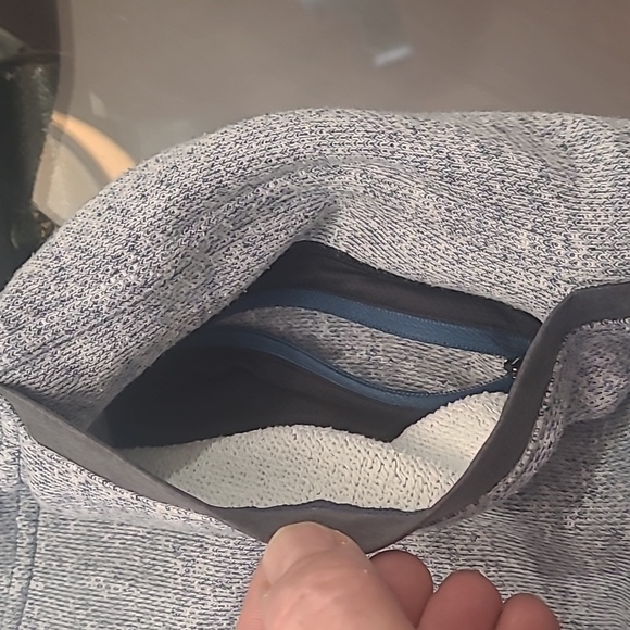 Lululemon Athletica Men's Hetered Blue and Gray Zip-Up Studio Hoodie Small - Picture 4 of 9